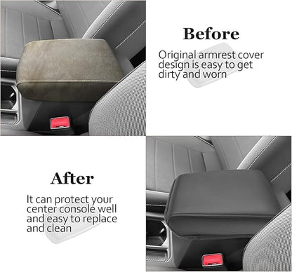SKTU 2024 Tiguan/ 2024 2025 2026 Taos Center Console Cover for 2018-2024 Volkswagen Tiguan/ 2022-2026 Volkswagen Taos Armrest Cover 2024 2025 2026 VW Taos Accessories Center Console Cushion