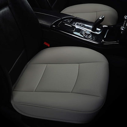 Car Interior PU Leather Car Seat Cover Protector Front Car Seat Cover,Single Seat Cover (Width 20.8×deep 21×Thick 0.2 inch) (Gray) Taupe