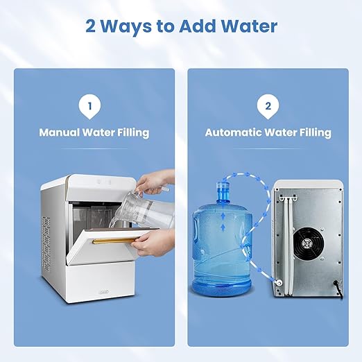 Gevi V2.0 Nugget Ice Maker, 38lbs/24H Countertop Pellet Ice Machine