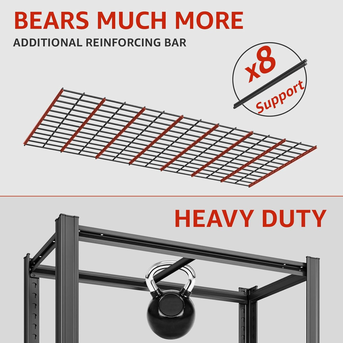48" W Father&I Industrial Heavy-Dudy Garage Shelving Units/Systems: Metal 5-Tier Storage Shelves Adjustable for Basement/Closet/Tote/Kitchen/Pantry Organization, 84" H*48W *24" D, Black