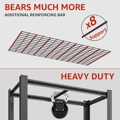48" W Father&I Industrial Heavy-Dudy Garage Shelving Units/Systems: Metal 5-Tier Storage Shelves Adjustable for Basement/Closet/Tote/Kitchen/Pantry Organization, 84" H*48W *24" D, Black