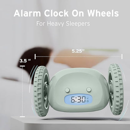 CLOCKY Extra Loud Alarm Clock for Heavy Sleepers on Wheels Rolls Runs Away