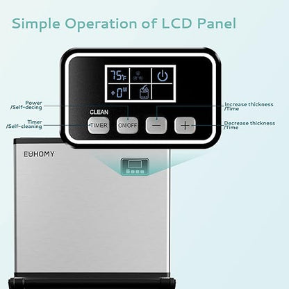 EUHOMY Commercial Ice Maker Machine, 450 lbs/24H Industrial Ice Machine