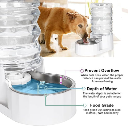 RIZZARI Automatic Gravity Pet Dispenser: 6.5L Large Capacity -No Power Needed
