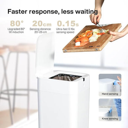 Airdeer L2 Automatic Trash Can, 8 Gallon Self Sealing and Self-Changing Smart