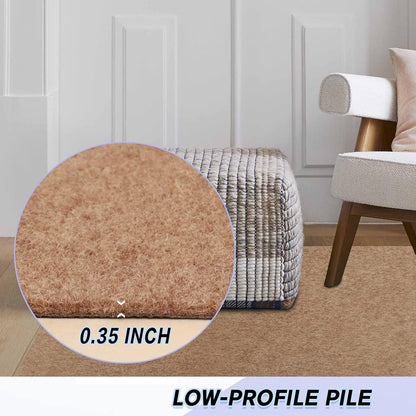 Custom Size Backed Non-Slip Area Rugs Runner, Easy Clean, Waterproof Runner Rugs for Hallway Entryway, Kitchen, Laundry, 3FT x 79FT, Beige