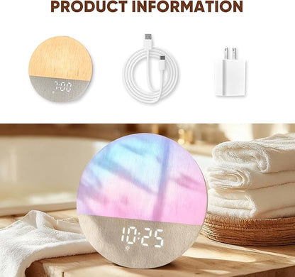 Stillstorm Sunrise Alarm Clock, Sound Machine, Fabric Dimmable Night Light