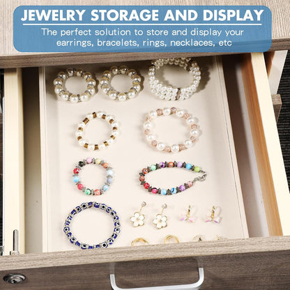 Quelay Stackable Jewelry Tray Jewelry Organizer Tray Showcase Display Empty Plate Bracelet Ring Earring Organizer