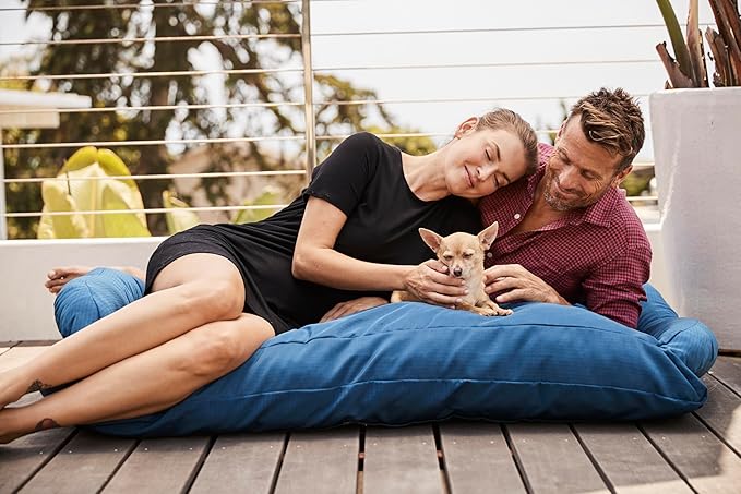 K9 Ballistics Tough Bolster Nesting Pillow Sofa Dog Bed for Toy and X Small Breeds - Durable, Water Resistant with Removable, Washable Cover & Nonskid Bottom 24"x18", Obsidian Black