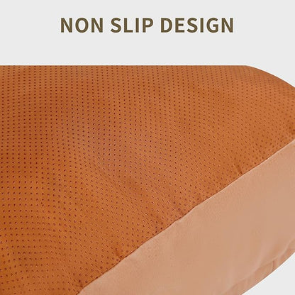 6 inch Extra Thick Seat Cushion, Technology Leather Chair Cushions for Office, Adult Booster Seat with Waterproof and Breathable, Suit for Car Seat, Desk Chair, 18 x 16 x 6 inch, Brown