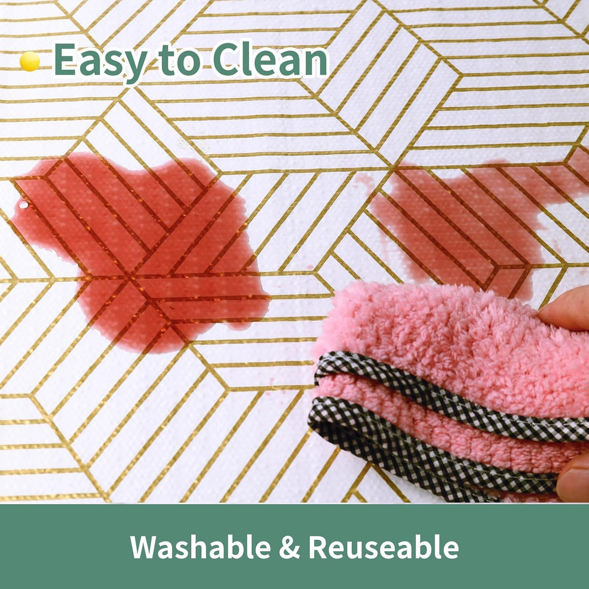 Gold and White Shelf Liners for Kitchen Cabinets Non Adhesive Cabinet Liner Strong Non-Slip Thickened Easy to Clean for Shelf Cabinet with Knife and Tape Measure
