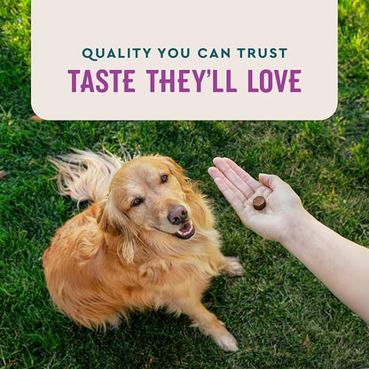 VetIQ Advanced Calming Support Supplement for Dogs, Dog Calming Chews - Anxiety Relief Treats Stress and Promote Relaxation, Made in The USA, 60 Count