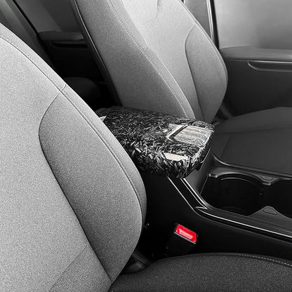 ABS Car Central Console Armrest Cover Armrest Cushion Cover Center Console Box Pad Compatible with Kia K4 2025 2026 Accessories (Forged Black Style)