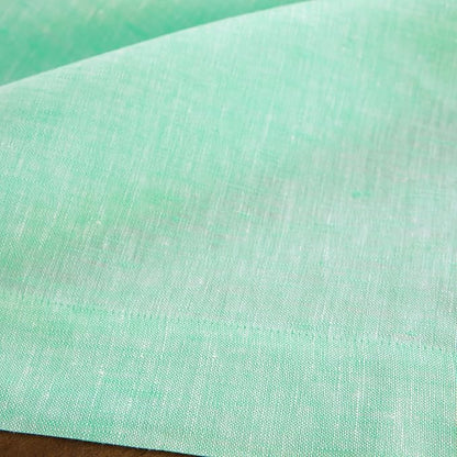 Solino Home Linen Cloth Placemats Set of 4-100% Pure Linen Chambray Aqua Placemats 14 x 19 Inch for Winter, Spring, Easter - Athena
