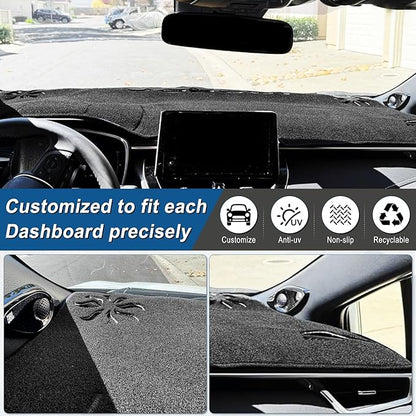 Amiss Dash Mat Dashboard Cover, Fits for Toyota Corolla Cross 2022 2023 2024 2025, Anti-Reflective Non-Slip Dashboard Cover Mat Pad Carpet, Car Accessories Interior for Custom Fit Dash Cover