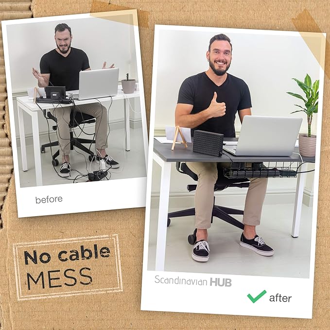 Under Desk Cable Tray, Cord Organizer