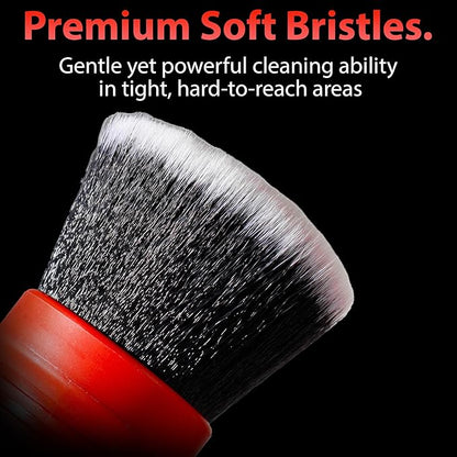Adam's Polishes Large Multi-Purpose Detailing Brush Car Cleaning Brush Nylon Soft Bristles for Dusting or Scrubbing Interior & Delicate Surfaces, Screens, Seats, Leather, Vinyl, & More
