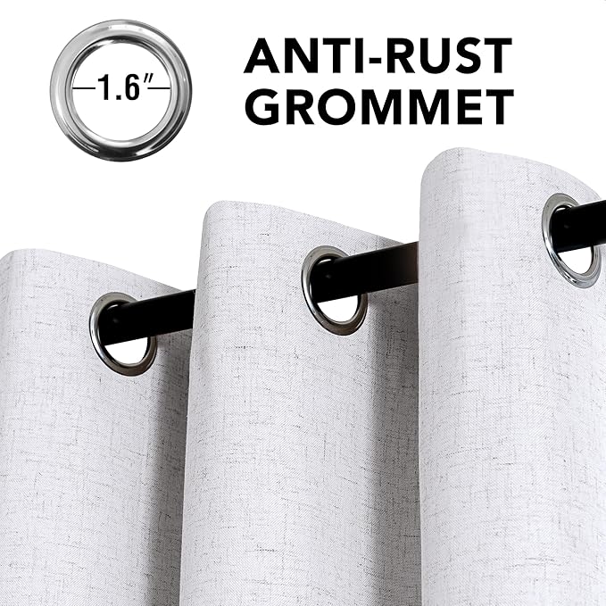 H.VERSAILTEX Linen Curtains 100% Blackout Curtains