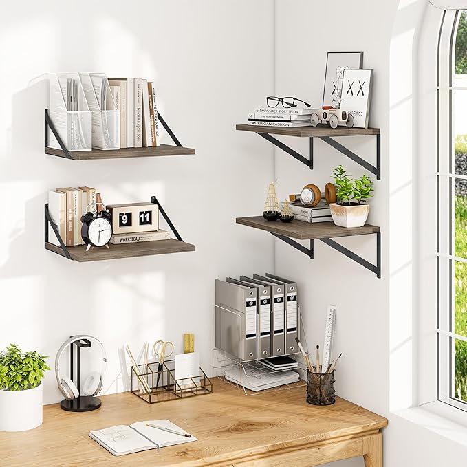 Heimlove 12 Inch Deep Floating Shelves