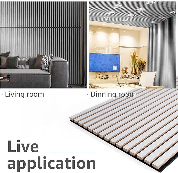 Art3d 2 Wood Slat Acoustic Panels