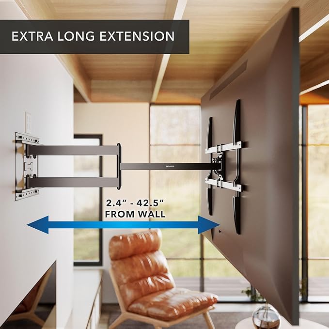 Mount-It! Long Arm Full Motion TV Wall Mount, Extra Long 42.5-Inch Extension