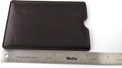 Dockem Executive Sleeve for iPad mini 6, 5, 4, 3, 2, 1: Premium Synthetic Leather Tablet Case: Slim, Microfiber Lined, Professional, Protective Cover (Dark Brown)