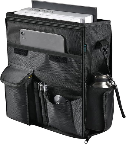 FLORICH Car Front Seat Organizer, Car Laptop Holder Backseat Organizer for Work, Automatic Document Holder Multi-Pocket Storage Organizer, Car Seat Back Storage Bag with Cup Holder