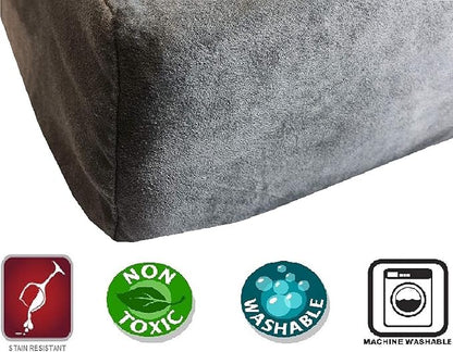 Dogbed4less Jumbo Orthopedic Extreme Comfort Memory Foam Dog Bed for Extra Large Dog, Waterproof Internal Case and Machine Washable External Cover, 55X47 Pet Pillow, Grey
