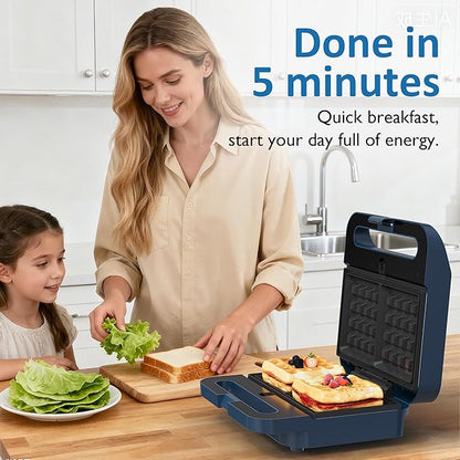 Sandwich Maker Panini Press Grill, 3 in 1 Electric Waffle Maker