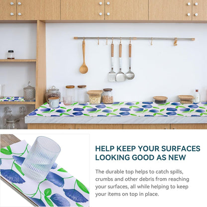 12" W x 120" L Floral Drawer and Shelf Liner for Cabinets, Non-Adhesive Strong Grip Non-Slip Flower Shelf Cabinet Kitchen Shelf Liners for Kitchen Cabinets