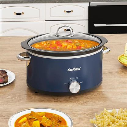 Sunvivi 3 Quart Slow Cooker & Mini Food Warmer