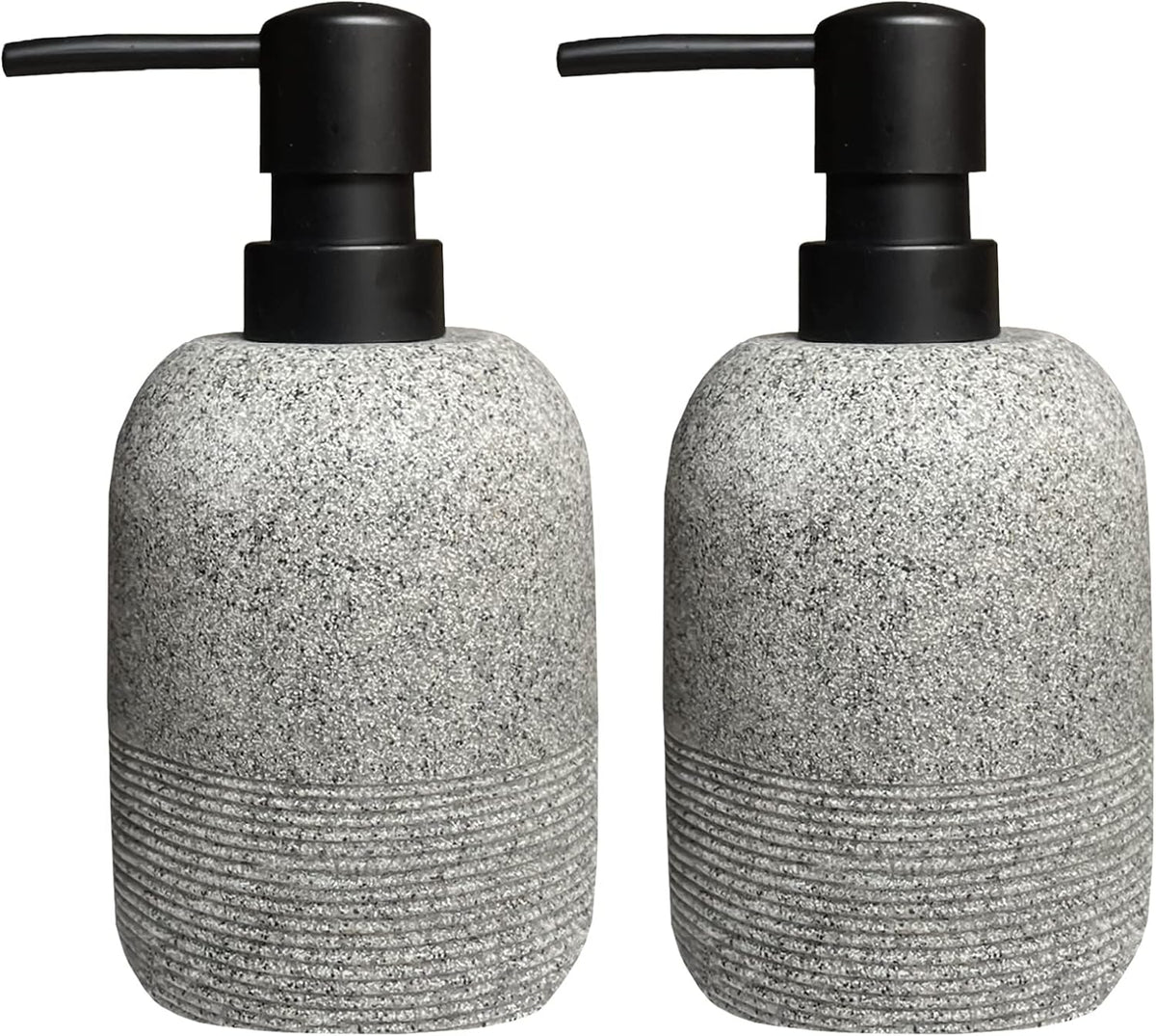 2pcs/Set Grey Soap Lotion Dispenser with A Spare Pump,Liquid Hand Soap Dispenser Sets for Bathroom Countertop, Soap Dispenser for Kitchen.