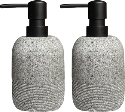 2pcs/Set Grey Soap Lotion Dispenser with A Spare Pump,Liquid Hand Soap Dispenser Sets for Bathroom Countertop, Soap Dispenser for Kitchen.
