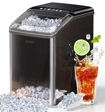 Nugget Ice Makers Countertop, Soft Pebble Ice Machine, Chewable Crushed Pellet