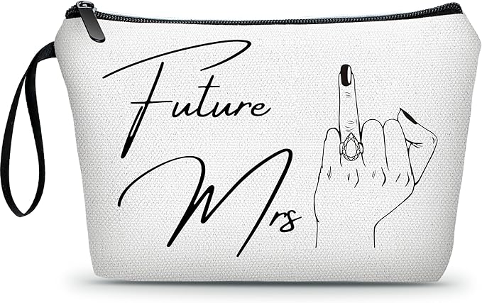 Engagement Bridal Shower Wedding Wifey Bride To Be Gifts for Her Daughter Bride Cosmetic Makeup Bag Make Up Pouch Wifey Gifts