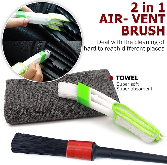 Car Duster Kit, Ultra Soft Microfiber Duster with Storage Bag, Unbreakable Handle, Lint & Scratch Free, Exterior or Interior Use, Pollen Remover, Best Car Accessories for Cleaning SUV Home