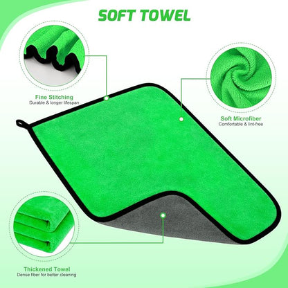 Nilight 37PCS Car Detailing Kit Auto Cleaning Tools Wash Set with Storage Carry Bag Home Use for Interior Exterior Deep Clean Car Care Windshield Dashboard Seat Air Vents Wheels Tires, Green