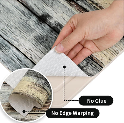Shelf Liners for Kitchen Cabinets Non Adhesive Drawer Liner 12in x 20FT Blue Shiplap Quatrefoil Thickened Shelf Liner Strong Non-Slip Easy to Clean Tool Box Refrigerator with Knife and Tape Measure