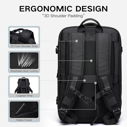 Vacuum Seal Travel Backpack 45L Expandable Air Compression System Water