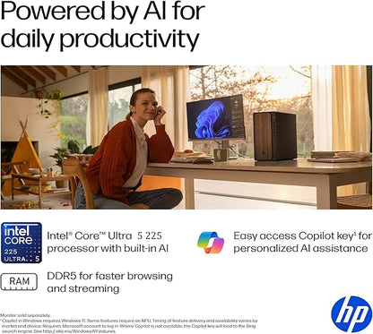 HP 2025 OmniDesk M03 Premium Business Next Gen AI Desktop Computer Intel Core