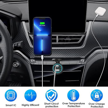 MOTONG Waterproof 12V QC3.0 Power Outlet Charger, QC3.0 USB A & PD Type C Car Socket Charger Power Socket Port for Car Marine Boat RV Truck