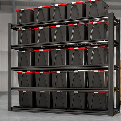 62" W x 24" D x 84" H Garage Shelving Heavy Duty Metal Shelving 3500LBS Storage Shelves Adjustable Metal Shelves for Storage Industrial Garage Shelves for Warehouse Basement