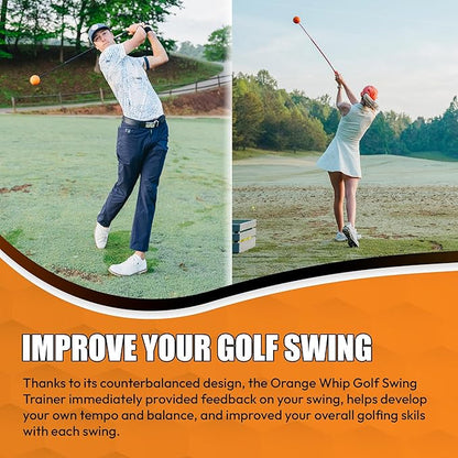Orange Whip Golf Swing Trainer Aid Patented & Made in USA