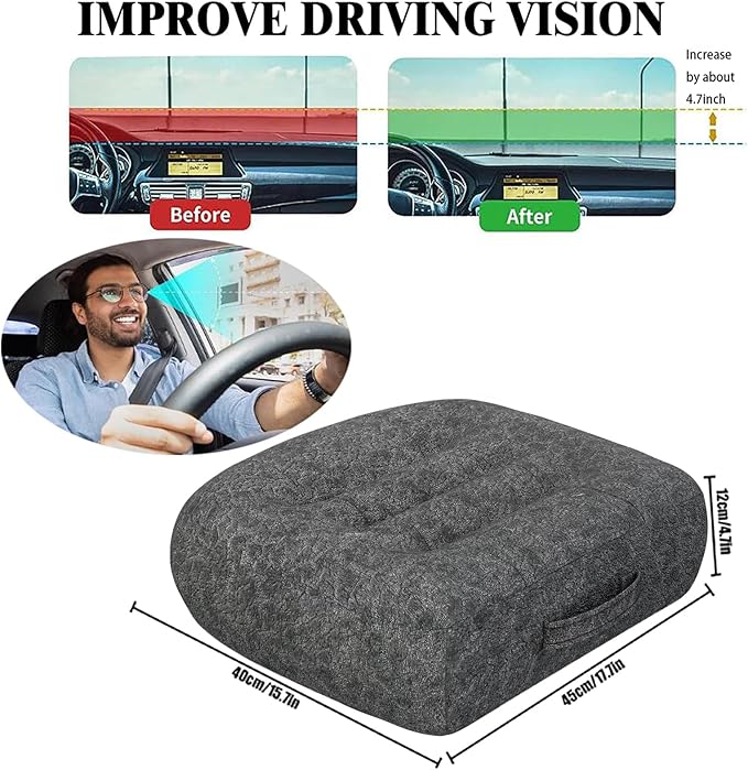 Super Thicken Car Seat Cushion for Adults/Office Chair Cushions/Butt Pillow for Car Long Sitting,Portable Car Seat Pad Fatigue Relief Suitable for Trucks,Cars,Office Chairs,Wheelchairs（Dark gray）
