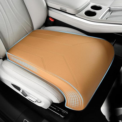 FLORICH Car Seat Extender Leg Extender Support Cushion for Driver Seats Office Chair, Leather Carseat Leg Support for Long Drivers Universal Car Seat Cushion Legs Rest Pads-Brown