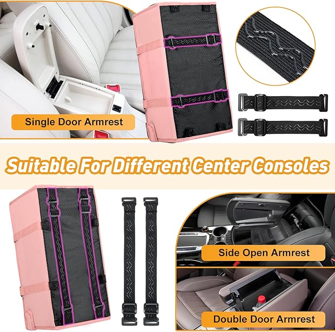Portable Dog Car Seat for Small Dogs - Adjustable Safety Leash, Washable Cushion & Storage Pocket - Pet Booster Seat for Car Travel- Pink