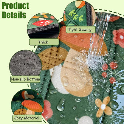2 Pcs Guinea Pig Cage Liners 47 x 24 Washable Cage Pads Rabbit Bedding Reusable Absorbent Pee Pads for Small Animals Bunny Ferret Chinchilla Hamster (Green, 47×24'')