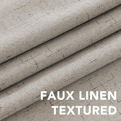 H.VERSAILTEX Linen Curtains 100% Blackout Curtains
