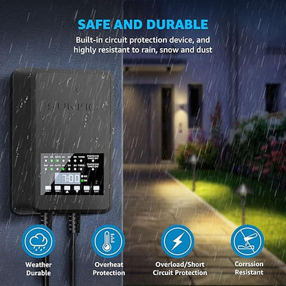 SUNVIE 200W Low Voltage Landscape Transformer
