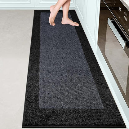 DOMUSTEX Machine Washable Kitchen Rug 24" x 84", Non Slip Kitchen Mat for Floor, Absorbent Entrance Runner Rug for Bedroom, Hallway, Bathroom, Door (Roll Packing)